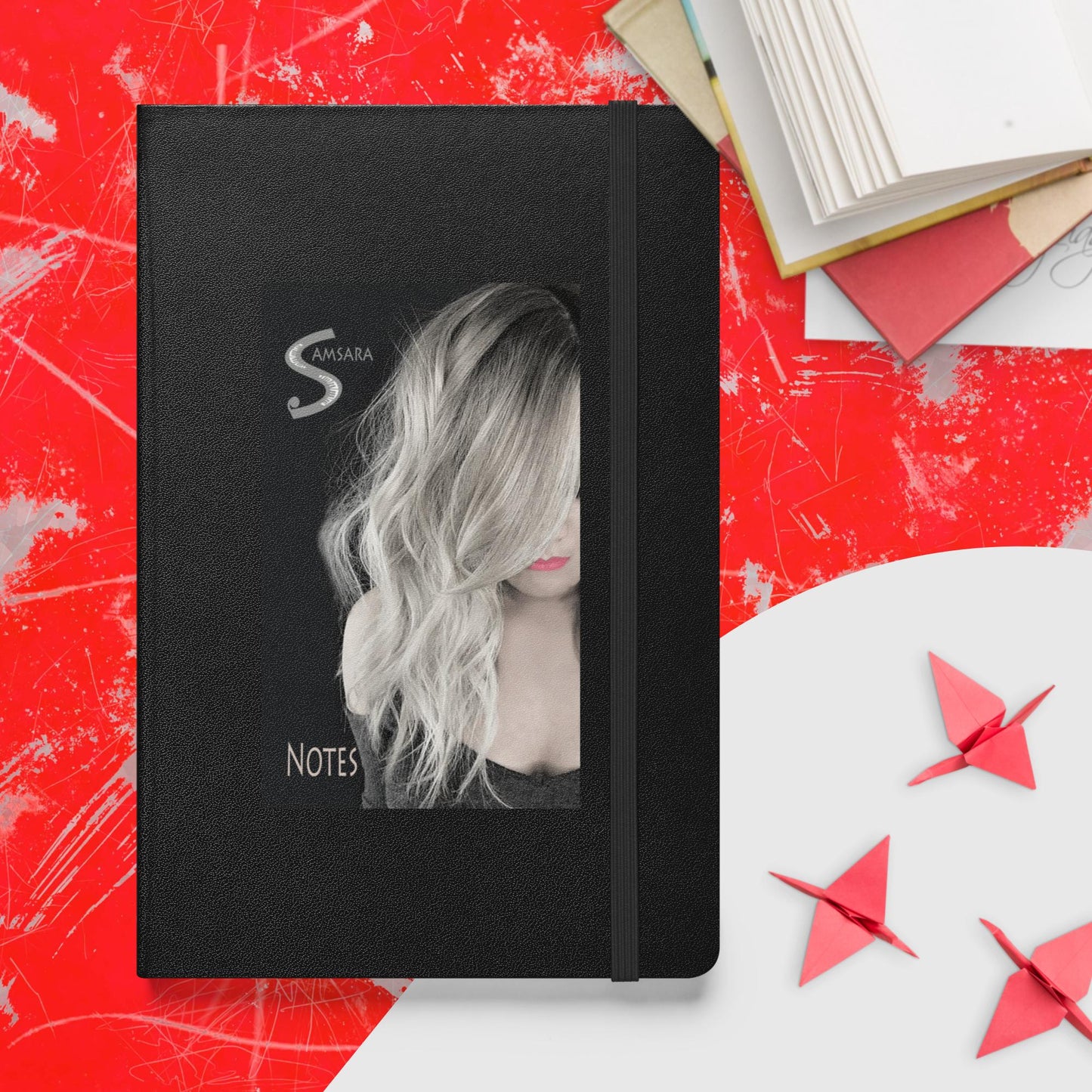 Samsara Hardcover Bound Notebook Black Front