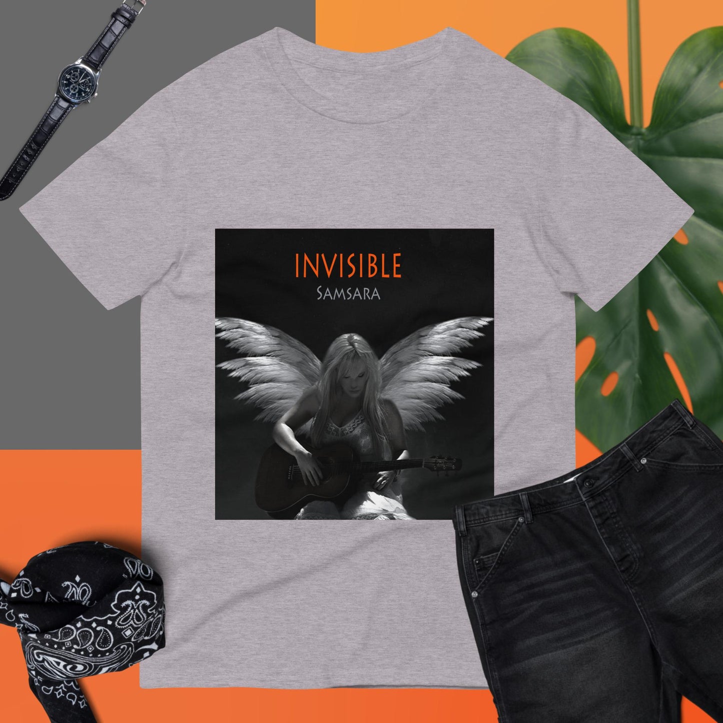 Invisible Short Sleeve Tee Unisex (Heather Grey)