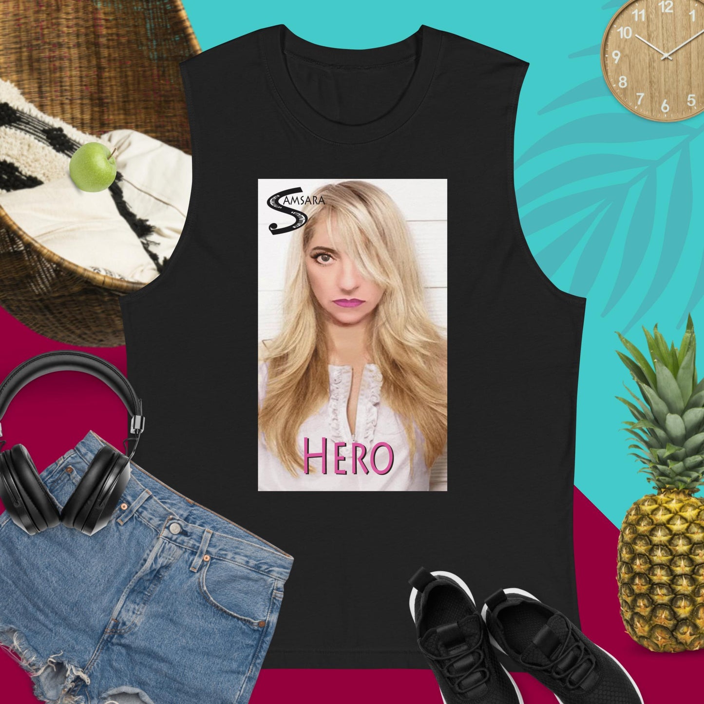 Hero Muscle Shirt in White, Black & Navy (Unisex)