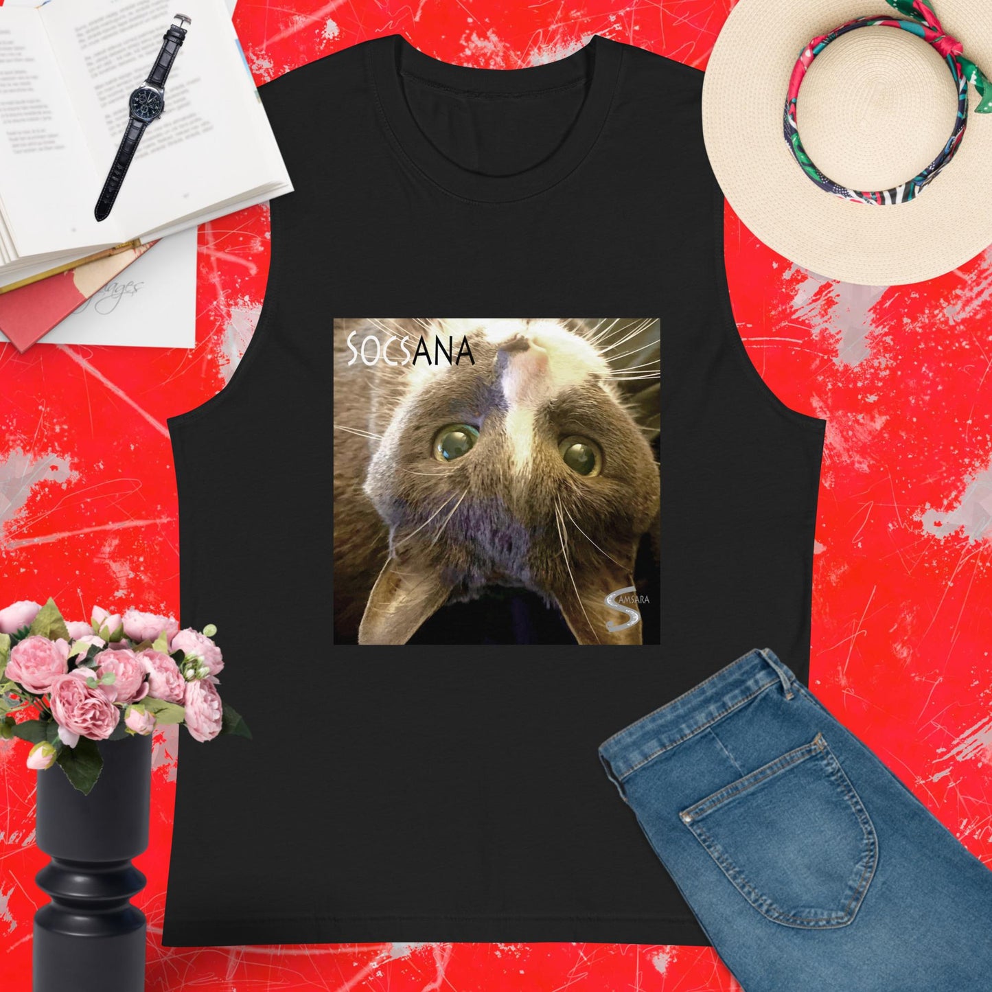 The Socsana Muscle Shirt Unisex Black