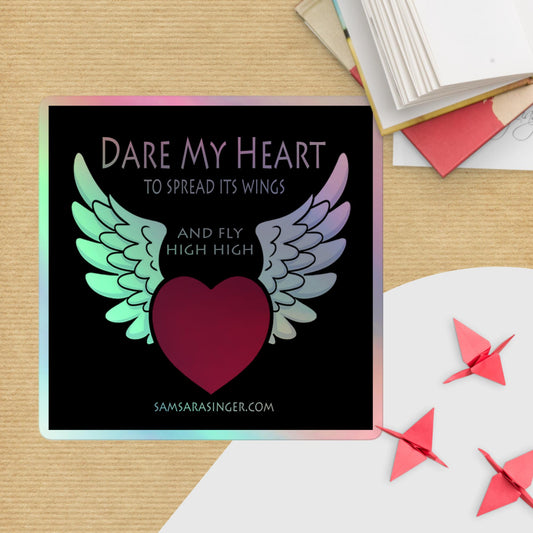 Dare My Heart Holographic stickers